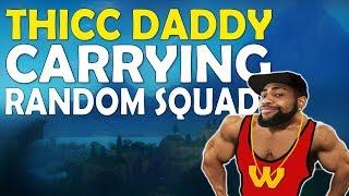 THICC DADDY DAEQUAN | RANDOM SQUADS CARRY IN BLITZ | HIGH KILL FUNNY GAME - (Fortnite Battle Royale)