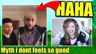 POKIMANE REACTS TO DAEQUAN'S HAIRLINE REVEAL Fortnite Op & Funny Moments