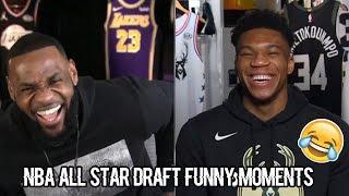 Team LeBron and Team Giannis Live All Star Draft Funny Moments
