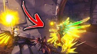 IMPOSSIBLE CRAZY MERCY TRICK?? - Overwatch Funny Moments & Best Plays 83