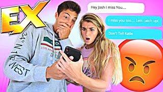 My Ex Girlfriend Texted Me Prank On Girlfriend *SHE SLAPPED ME*