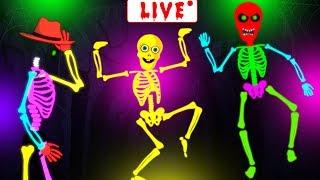 LIVE ????  Funny Faces Finger Family | Skeletons Dance Nursery Rhymes and Baby Songs by Teehee Town