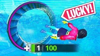 THE LUCKIEST 1HP SURVIVE EVER!! - Fortnite Funny WTF Fails and Daily Best Moments Ep. 1105