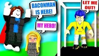 ROBLOX BACON SAVES GIRL FROM BULLY! BACONMAN! Roblox Admin Commands | Roblox Funny Moments!
