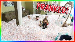 THE ULTIMATE PACKING PEANUT PRANK! | How do the kids react? | We Are The Davises