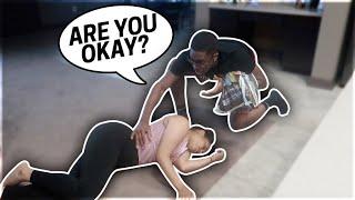 I PASSED OUT PRANK ON BOYFRIEND!! **HE FREAKED OUT**