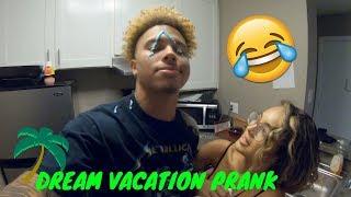 TAKING MY GIRLFRIEND ON HER DREAM VACATION! **PRANK** (SHE GETS VERY MAD)