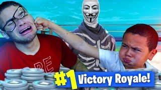 9 YEAR OLD KID GETS BOOTED OFFLINE ABOUT TO WIN A SOLO FORTNITE GAME PRANK! *HE RAGED!* (GONE WRONG)