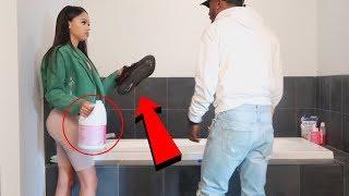 BLEACHING ALL OF HIS CLOTHES & YEEZYS PRANK!!!!