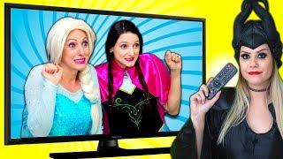 Frozen Elsa Magic Tv Prank ❤ Anna, Maleficent & Spiderman Funny Video in Real Life