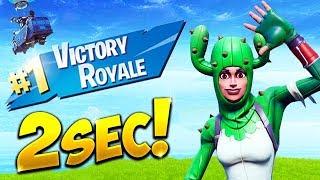 *WORLD RECORD* FASTEST WIN IN 2 SECONDS! - Fortnite Funny Fails and WTF Moments! #519