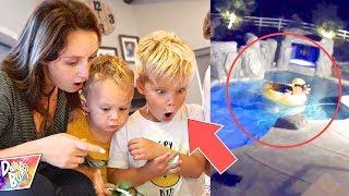 Dad Wakes Up On Swimming Pool Mystery Prank SOLVED! (CAUGHT ON CAMERA!)