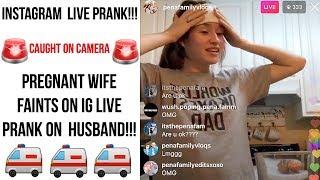 PREGNANT WIFE FAINTS ON IG LIVE!!! (INSTAGRAM LIVE PRANK)