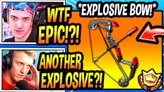 Streamers React To The *NEW* "EXPLOSIVE BOW" WEAPON! *LEGENDARY* Fortnite FUNNY & EPIC Moments