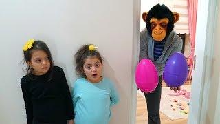 Surprise Toys in our Bedroom Pretend Play Funny Kids Video
