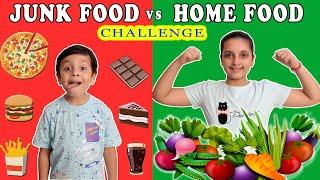 JUNK FOOD vs HOME FOOD Challenge | #Funny Healthy Eating Moral Story for kids | Aayu and Pihu Show