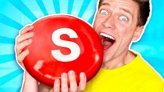Sourest Giant Candy Challenge DIY! Worlds Biggest Skittles! Learn How To Prank Sour vs Edible Food