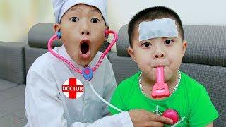 Funny Kids Pretend Play with Doctor Toys Songs Nursery Rhymes for Children