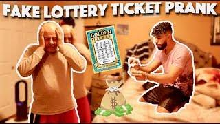 FAKE LOTTERY TICKET PRANK ON MY DAD!!!!