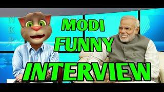 Modi ji Funny Interview | Talking tom & modi ji Funny Interview