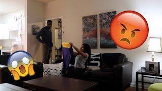 "ANOTHER GIRL'S CLOTHES IN MY HOUSE" PRANK ON GIRLFRIEND!! (SHE FREAKS OUT)