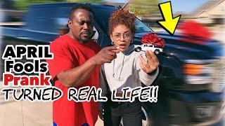 I BOUGHT MY DAD A BRAND NEW TRUCK! April Fools Prank Turned Real Life! | jasmeannnn