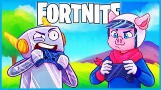 2 PC PROS use a *CONTROLLER* in Fortnite: Battle Royale! (Fortnite Funny Moments & Fails)