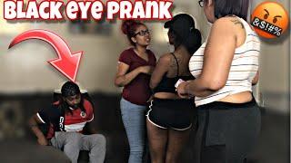 BLACK EYE PRANK ON WIFE SISTERS!!! (THEY JUMPED ME)