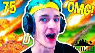 NINJA REACTS TO METEOR! Fortnite Daily Best Funny Moments 75 (Fortnite Battle Royale)