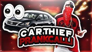 Car Thief Confronted By Thug PRANK CALL