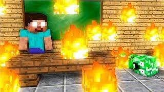 Monster School : FIRE FIGHTING Challenge - Funny Minecraft Animation