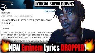 New Eminem Lyrics For Bodied Soundtrack Leak!!!
