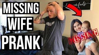 MISSING WIFE & BABY PRANK ON HUSBAND!!!